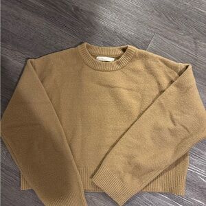 OAK + FORT Men's Camel Crewneck Sweater